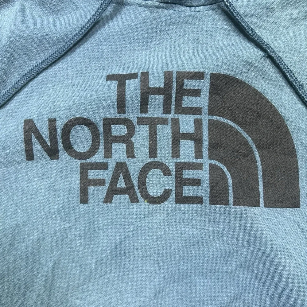 The North Face Half Dome Hoodie Mens‎ XL Blue Pullover Outdoor *PAINT SPOTS
